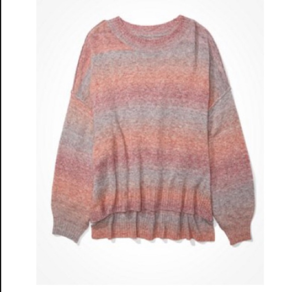 AE dreamspun balloon sleeve crew neck sweater